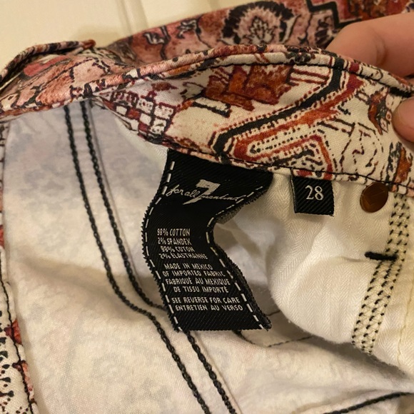 7 for all mankind the ankle super skinny totem print jeans - Picture 4 of 5